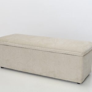 Nala Storage Ottoman – Luxury Upholstered Storage Ottoman, Fawn Soft Chenille Fabric