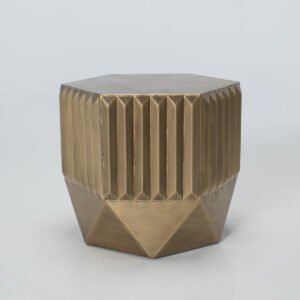 Side Table – 44cm Ridge Hex Small Drum Side Table