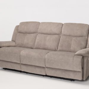 Sanford 3 Seater Recliner – Modern 3 Seater Electric Recliner Sofa, Mink Textured Velvet (Copy)